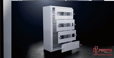 Gabinete de metal com porta
